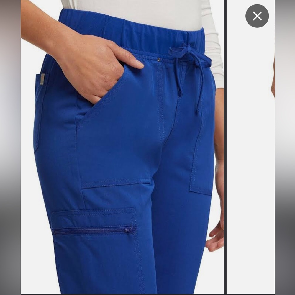 Scrubstar Women’s Ultimate Stretch Twill Yoga Drawstring Scrub Joggers Blue